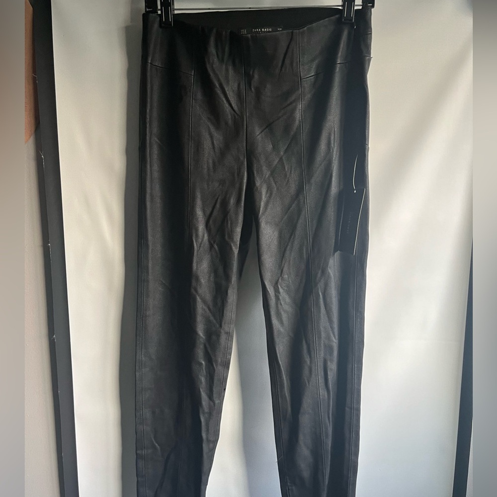 Zara faux leather leggings medium